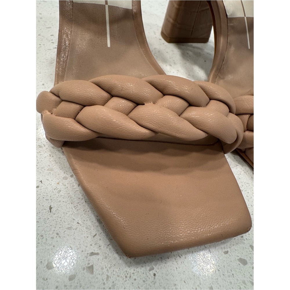 Women's Dolce Vita Tan Braided Double-Strap Slide size 7 Heels - Picture 4 of 7
